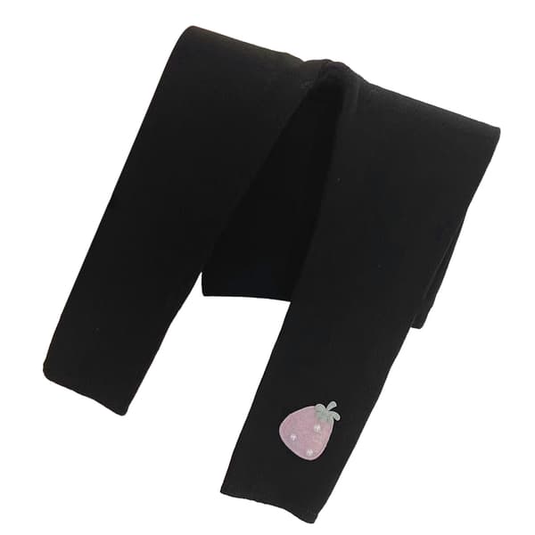 Sømløse Børne Leggings Bløde Skønne Elastiske Ensfarvede Baby Strømpebukser Leggings til Børn Sort 43.3in