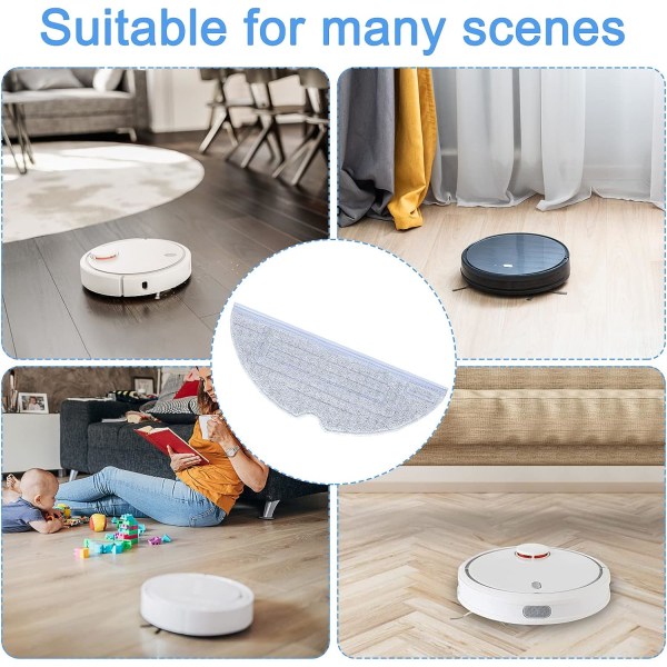 Roborock S7 Mop, 8 delar utbytesmopp för Roborock S7/S7 Plus/S7 MaxV
