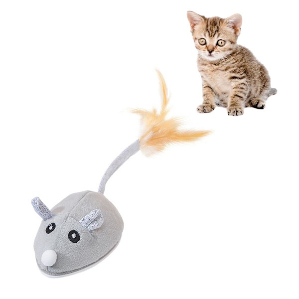 - USB Uppladdningsbar Pet Play Rattle Mouse Toy 15 10 5 Cm Activity Interactive Toy