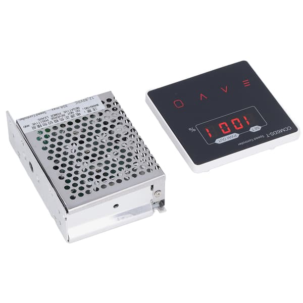 Digital Display Motorhastighetskontroller Aluminiumlegering Dimming Kontrollbryter DC 12V‑80V 30A