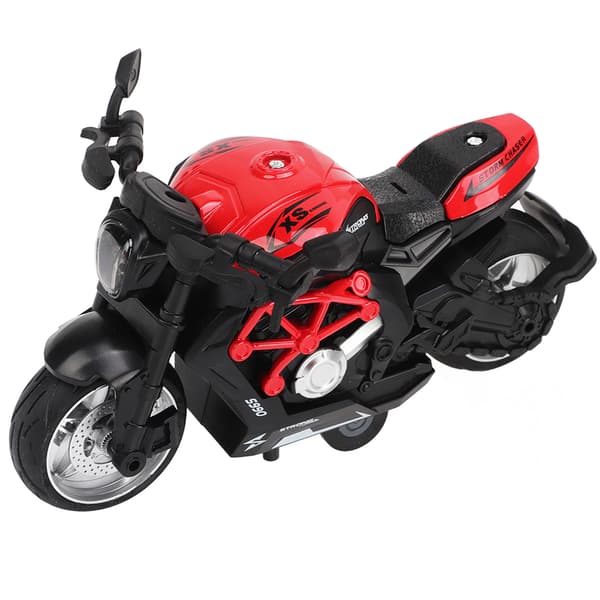 Alloy Motorcykel Model Høj Simulation Cool Lyd Lys Træk Tilbage Motorcykel Legetøj til Børn Rød