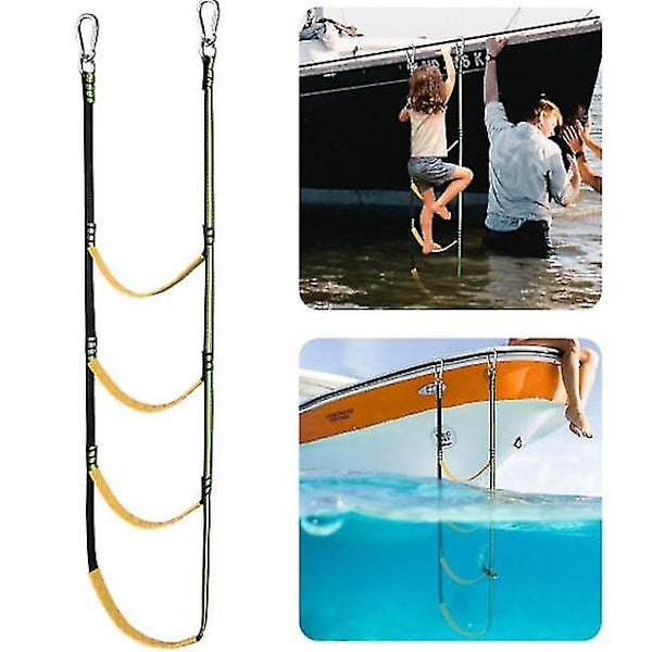 4 Trin Boat Rope Ladder Boat Rope Ladder Extension, assistere Boat Folding Ladder
