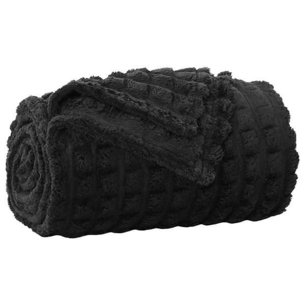 Kasteteppe Svart 200 x 150 cm Fleece