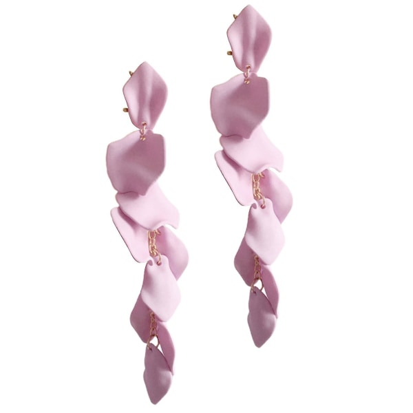 1 Pair Exquisite Dangle Earrings Wear Resistant Acrylic Long Women Dangle Drop Earrings Jewelry Accessories White