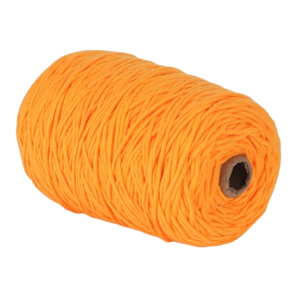 Tuftinggarn Orange 437yd Lang 0,2 tommer Bred Krympningsresistent Bomuld Polyester Tæppe Strikkegarn til Håndværk DIY Vævning