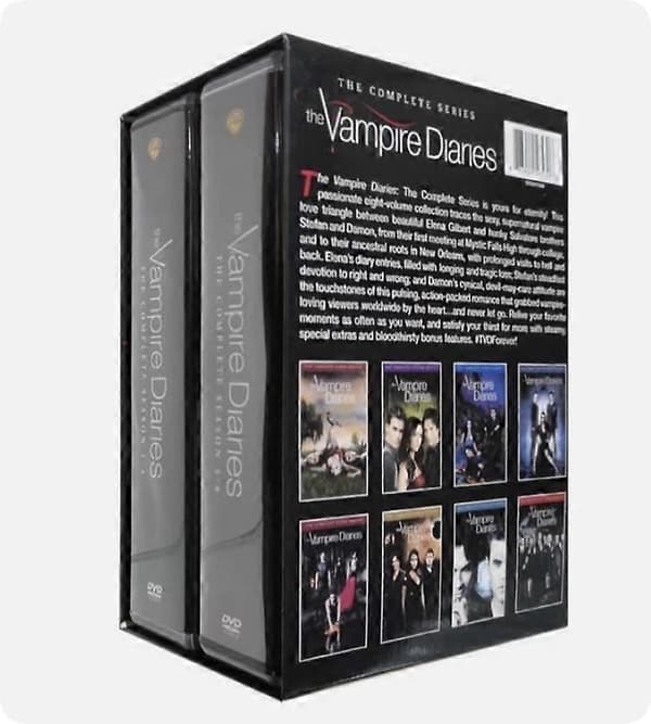 【BQ】The Vampire Diaries: Den komplette serie sæson 1-8 (DVD 38-disc boks sæt) engelsk version