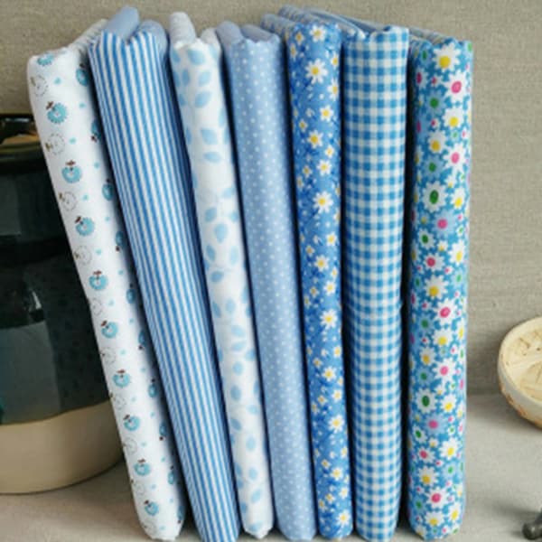 7 st Blandade Fat Quarter Bundle Quilt Quilting Bomullstyg Sömnad DIY Set