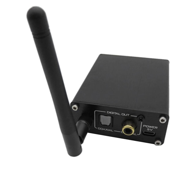 Csr8675 Bluetooth V5.0 trådlös digital mottagare koaxial optisk digital ljudutgång 24bit Hd Black