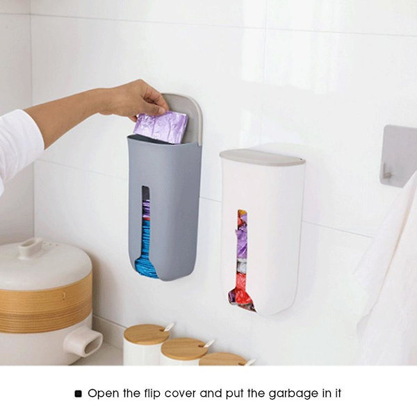 Kök Matvaror Plastpåshållare Påfyllningsbar soppåse Saver Organizer