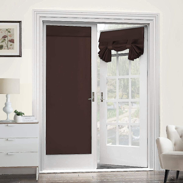 Termisk isolert blendingsdørgardin, 26 x 68 tommer 1 stk forsegling brun 1pcs Seal Brown