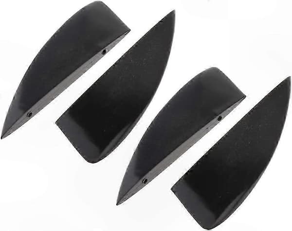 4-pak glasfiberfinner med hardware til kiteboards og surfboards - universel pasform - høj ydeevne - sort finish