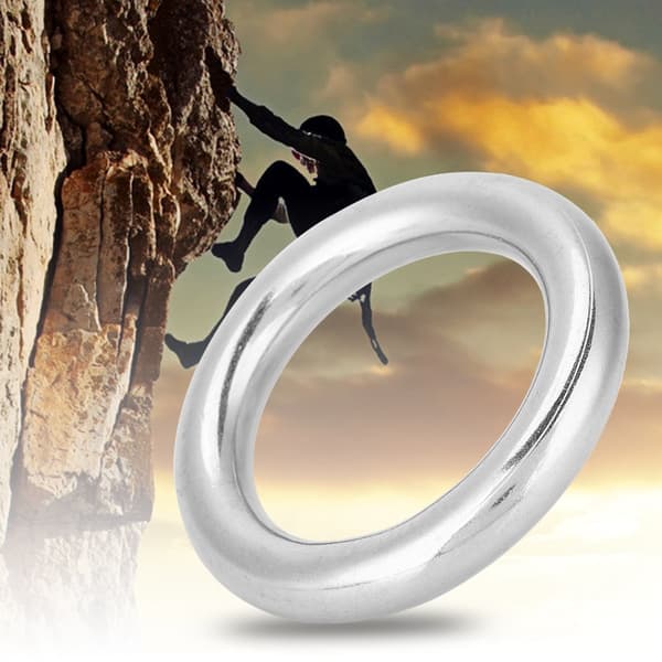 304 Rustfrit Stål Båd Marine Svejset Ring Poleret Cirkel 12x50mm