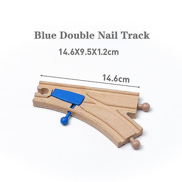 Hhcx-all Kinds Wooden Railway Train Track Accessories Beech Wooden Tracks Set Bridge Building Toys Parts Fit Biro Train Toy New WJ-JM-12-44