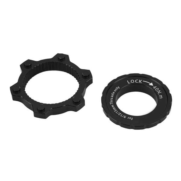 CANSUCC Cykelnav Disc Brake Center Lock Adapter Aluminium Legering Center Lock Disc til 6 Pins Disc Adapter Sort