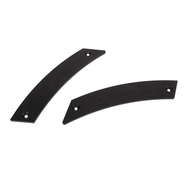 Dørpanel i aluminiumslegering med trækgreb - 2 stk, sort, højstyrke, rustfri, arbejdsbesparende
