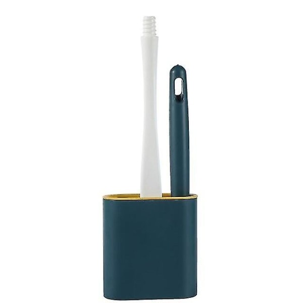 Silikon Toalettbørste For WC Tilbehør Tpr Hode Veggmontert Design Rengjøringsverktøy Hjem Baderom Holder Sett Pp Håndtak Green