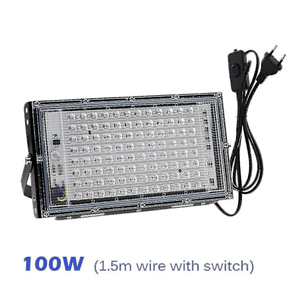 Led Uv Stage Blacklight Ultraviolet Flood Effect Light For Dj Disco Party Bar EU Plug 100W