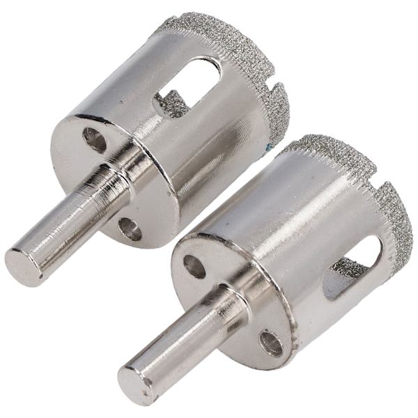2 stk. 28 mm glashulsav borebit rustfrit stål emery hulåbner til marmor granit keramik