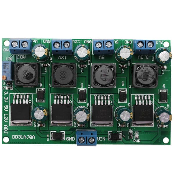 3a 4 kanaler multipel omkopplande strömförsörjningsmodul 3.3v 5v 12v justerbar utgång DC Step-d