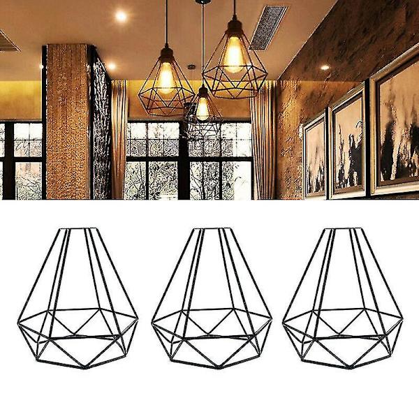 Metall Taklampor Järn Lampskärm Svart Retro Matsal Sovrum Hanglamp Järn Taklampor Mode Romantisk Salongsskärm