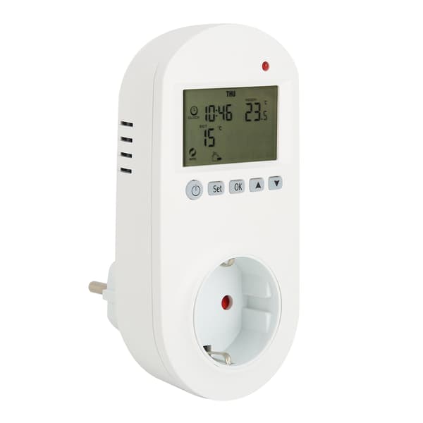 16A Plug-in Programmerbar Termostat Elektrisk Varme Temperaturregulator EU 230V