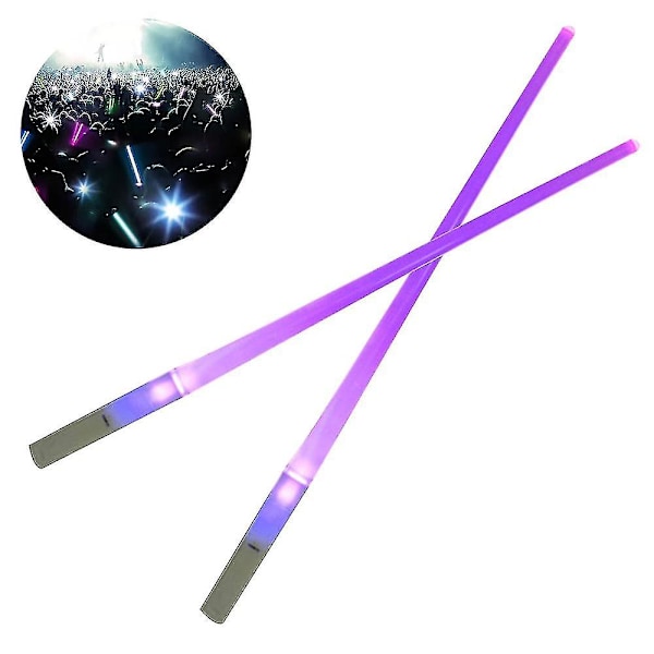 Led Luminous Chopsticks Light Stick -konserttiartefaktti, vilkkuva tikku Purple