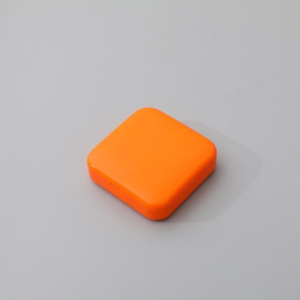 Bärbar Push-pull Mini Två-fack Medicin Dammtät förvaringspillerlåda ORANGE