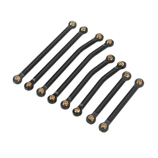 Højtfrigangsstyrestangssæt i aluminiumslegering til Traxxas 1/18 RC Crawler Sort