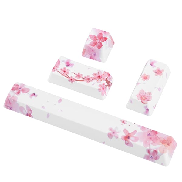 Sakura Pattern Keycaps Set för mekaniskt tangentbord (4st)