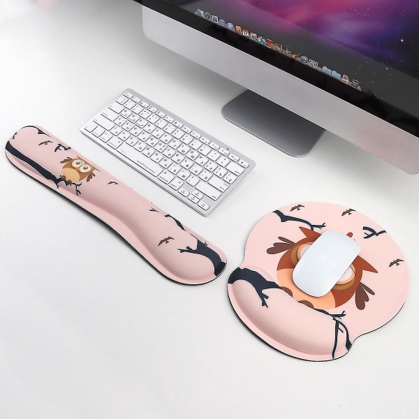 Musmatta Handledsdyna Kudde Memory Foam Musmatta Gummi Tangentbordsdyna Handledsstöd 2-delat set E