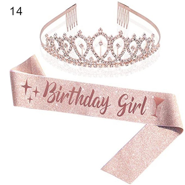 1 Set Shoulder Strap Pretty Hair Accessories Women Queen Crown Party Decoration For Birthday 14