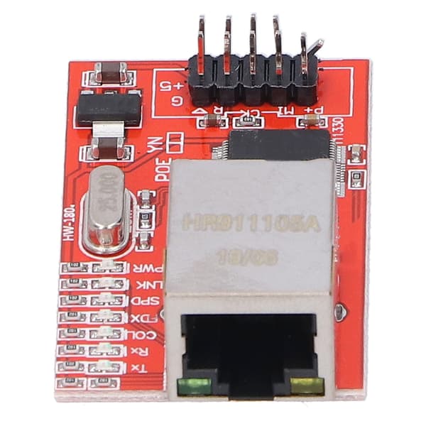 Ethernet Modul Elektronisk Byggeklods Netværksdele Komponenter Rødt Kort W5100