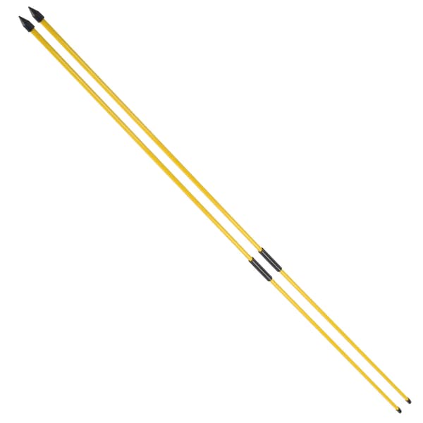 Sammenleggbare Golf Alignment Sticks i Glassfiber, Gul, 2 Seksjoner, Retningsindikator