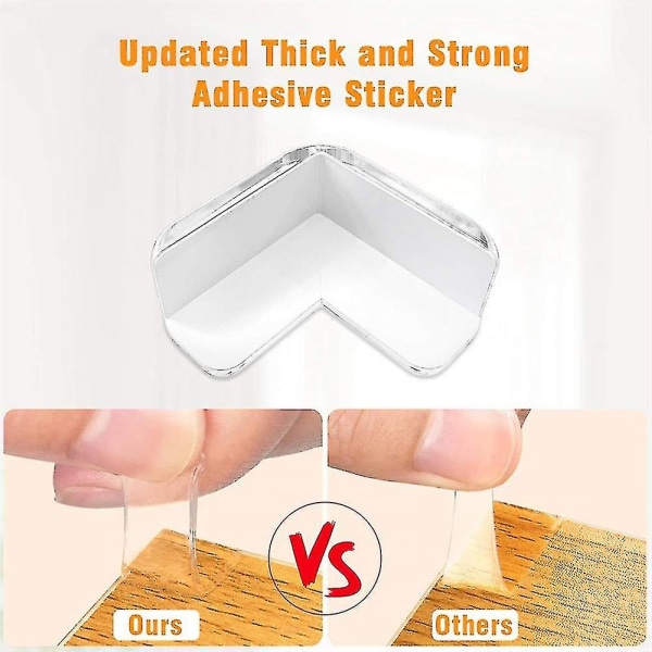 12 Pack Corner Protectors For Kids, Large And Thick Corner Guards With Latest Strong Adhesion 8 pieces