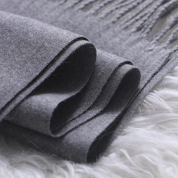 Kvinners Varmt Langt Sjal Vinter Varmt Stort skjerf Light Gray