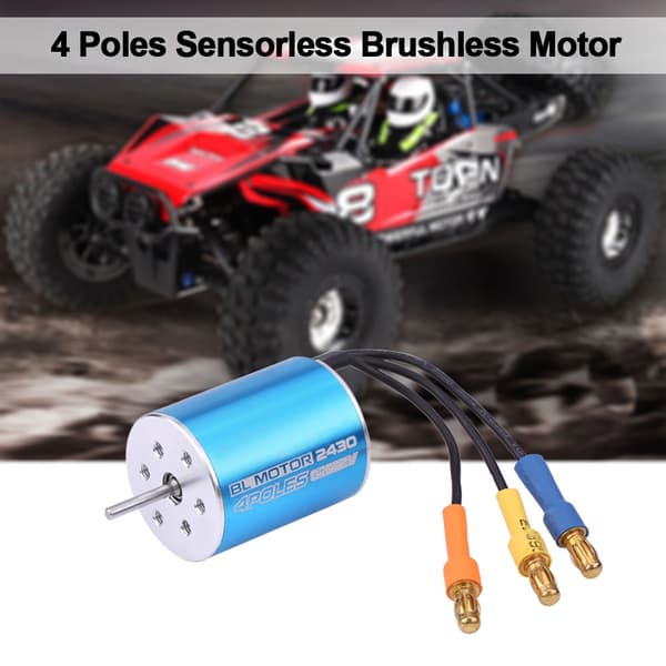 2430 8200KV 4 Pole Sensorløs Børsteløs Motor 2mm Aksel til 116 118 RC Modelbil