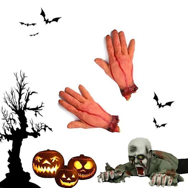 Blodig skräck Skrämmande Halloween Prop Fake Avskuren Arm Hand B