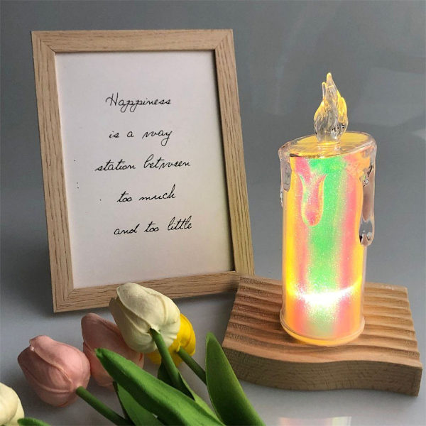 LED-ljus "Pillar Candles, flamlösa LED-ljus" (set med 2)
