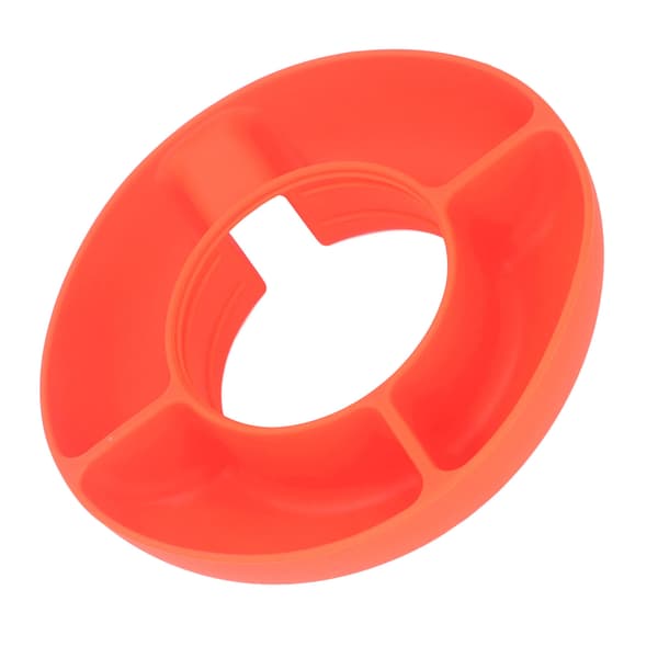 Snacksallfat i Silikon med Delar, Serveringsbricka för Mugg 40oz 30oz, Orange