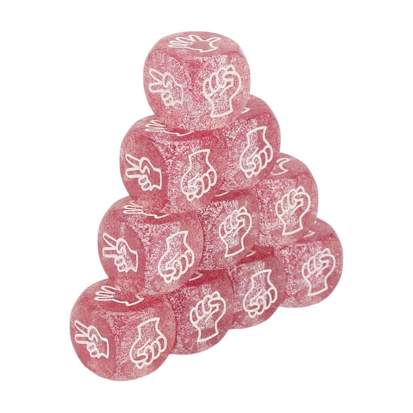 10 stk 6-sidige terninger Sett Vanntett Transparent Polyhedral Brettspill Terninger Rød