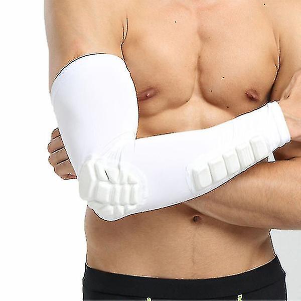 1 dubbel anti-kollision armbågsstöd Honeycomb kudde cover L White