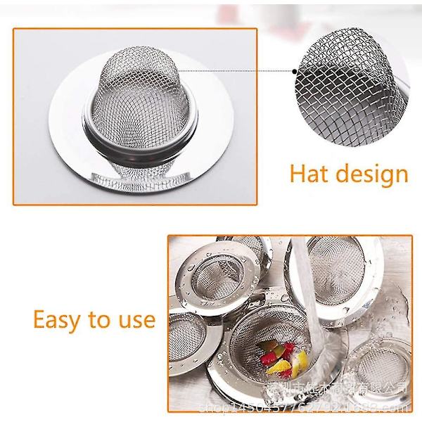 Hair Catcher Duschavlopp (4-pack), cover för badkar, avloppspropp för handfat, handfatsil för kök och badrum, hårpropp för avlopp för badkar