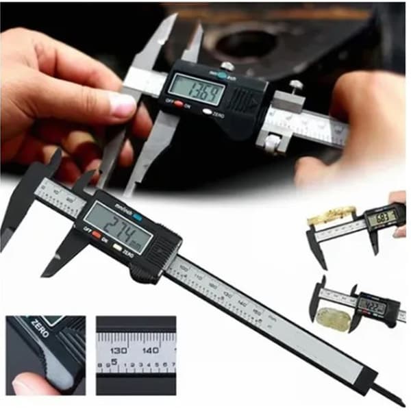 Sort Elektrisk Digital Display Nonius Caliper 0-150mm LCD Høj Styrke Auto Sluk
