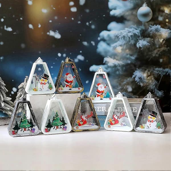 Batteridriven LED-nattlampa Slitstarkt material, elegant inredning för sovrummet Silver Snowman