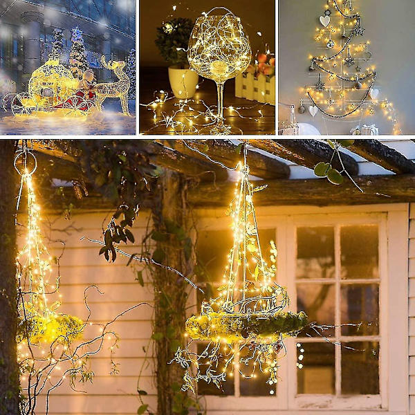 Fairy String Lights, batteridrivna vattentäta lampor