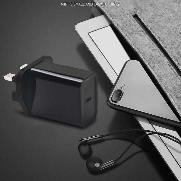 Usb-c strømadapter Ladeplugg 18w hurtiglading Innebygd multibeskyttelseslader 1