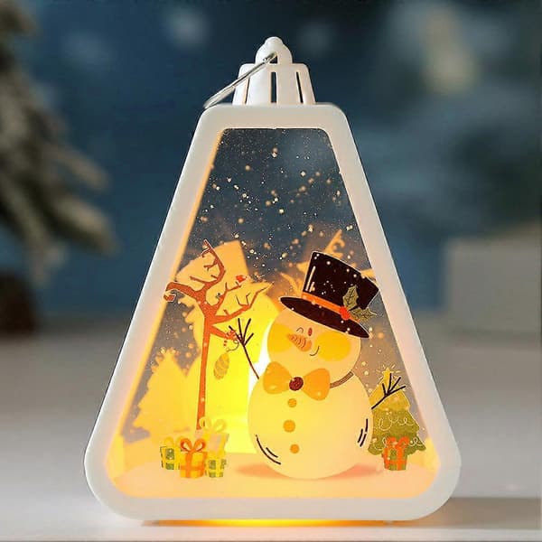 Batteridriven LED-nattlampa Slitstarkt material, elegant inredning för sovrummet White Snowman