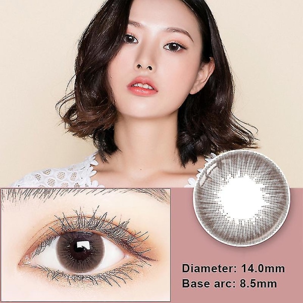 2 stk/par strålende naturlig kosmetisk farvede øjenkontaktlinser øjenmakeup årlig