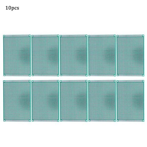 10 stk 8x12cm dobbeltsidig prototype PCB fortinnet koblingsbrett kretskort