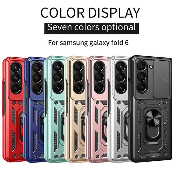TPU+PC-telefondeksel med skyvbart kameradeksel Re Red For Samsung Galaxy Z Fold6
